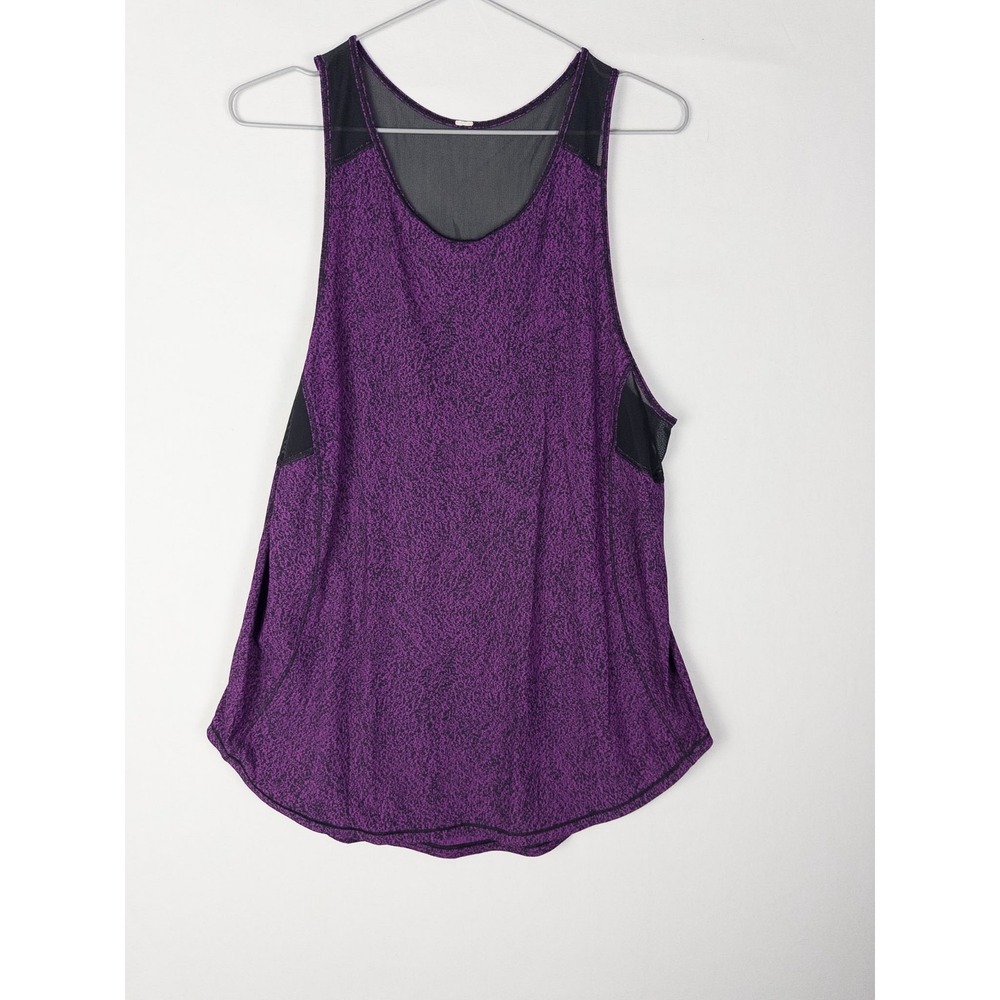Lululemon Tank Womens S/M Purple Sleeveless Mesh Athleisure Workout Pullover Log